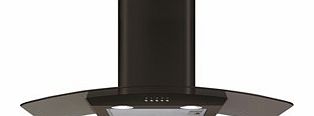 ECP82BL Curved Glass 80cm Chimney Hood in