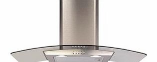 ECP82SS Curved Glass 80cm Chimney Hood in