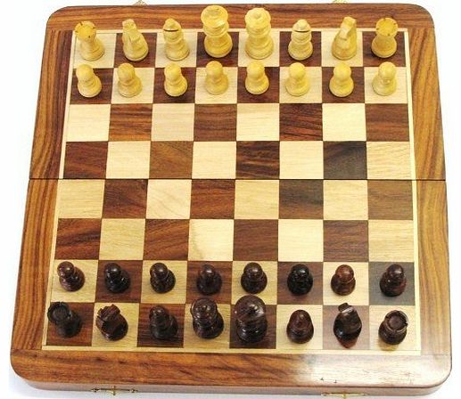 CE Hand Made Items 12`` Wooden Magnetic Hand Made Chess Board Set