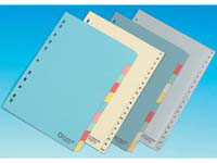CEB CE A4 20 part plain manilla dividers, assorted
