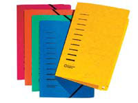 CEB CE A4 red three flap elasticated file with
