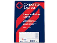 CEB CE white laser and inkjet labels, 63.5 x 38.1mm