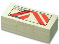 CEB CE yellow sticky notes, 50 x 38mm, 100 sheets