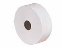 CEB Jumbo two ply white toilet roll with 410 metre
