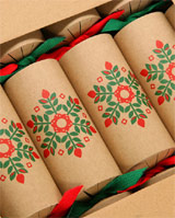 Celebration Crackers 6 Recycled Card Xmas Crackers - complete with