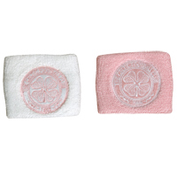 Celtic 2 Pack Wristband - Pink/White.