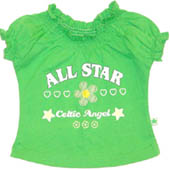 Infant Girls Denim Skirt-Top - Denim/Green.