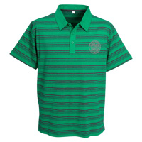 Celtic Stripe Polo Top - Celtic Green.