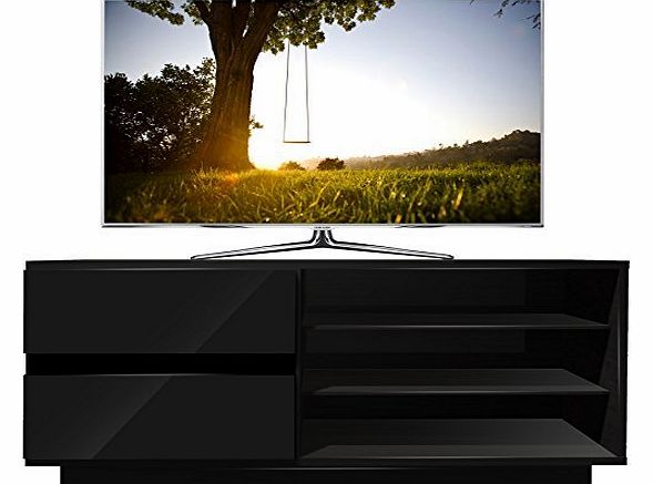 Gallus Black Gloss Designer Stand upto 55inch Flat Screen LED and LCD TV Cabinet