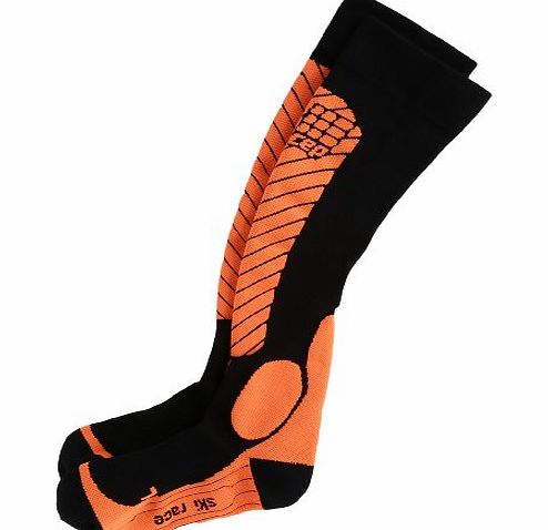 CEP Progressive  Womens Ski Race Socks - - black/flash orange - L
