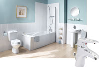 Milan 1 Taphole Bathroom Suite with Como Taps