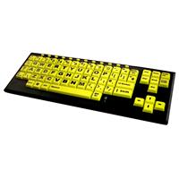 Ceratech Accuratus keyboard - high visibility yellow - extra large keys