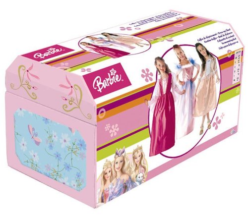 Cesar UK Barbie Princess Dress Up Chest (3 Standard Barbie Costumes) - 3-5 Years