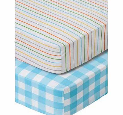 Boys Printed Pair of Fitted Sheets