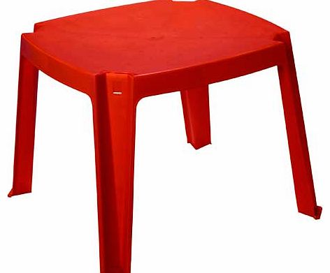 Childrens Square Plastic Table - Red
