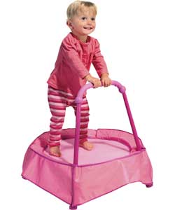 Chad Valley Pink Toddler Trampoline with Support