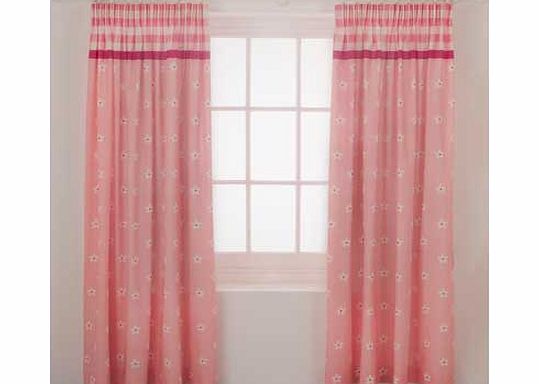 Printed Pink Curtains - 168 x 137cm