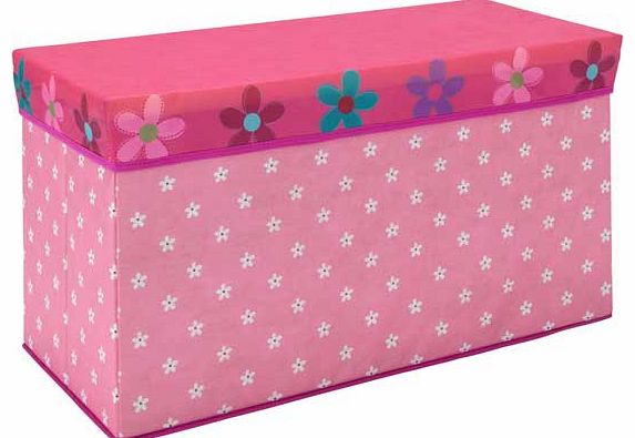 Upholstered Storage Box - Pink