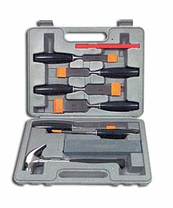 9 Piece Chisel- Stone and Hammer Set