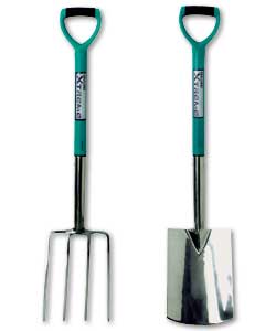 Xtreme Stainless Steel Digging Spade and Fork Set