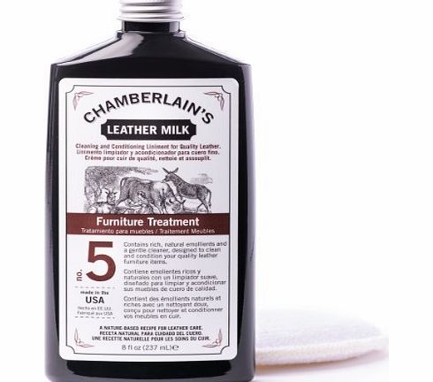 Chamberlains Leather Milk 8oz Furniture Treatment No. 5: Best Leather Cleaner and Leather Conditioner for Quality, Leather Furniture Care.