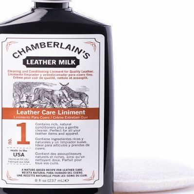 Chamberlains Leather Milk 8oz Leather Conditioner No. 1: Best Leather Cleaner and Leather Conditioning Liniment for Quality Leather Care.