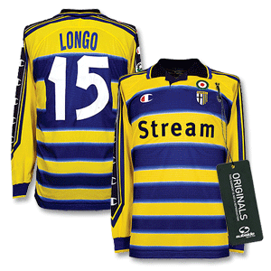 Champion 99-00 Parma Home L/S shirt   Longo no.15 - Players