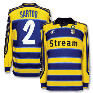 Champion 99-00 Parma Home L/S Shirt   Sartor 2 - Grade 9
