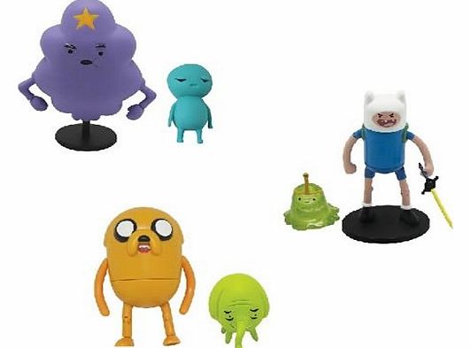 Adventure Time 3`` Action Figures Set of 3: Finn, Jake amp; Lumpy Space Princess