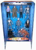 Doctor Who (Series 2) 5` Figures Set - 10 Figures in Public Call Box Gift Pack (Including 10th Doctor, Rose Tyler and Cyber Controller)