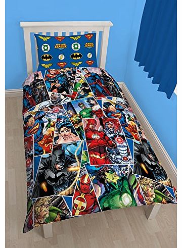 Character World  Justice League Invincible Single Rotary Duvet Set