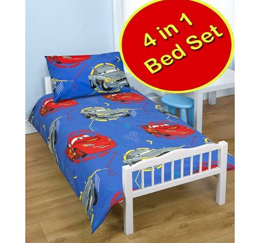 Character World Disney Cars 2 Espionage Childs Toddler / Junior Bedding Bundle Set - Quilt, Pillow amp; Covers