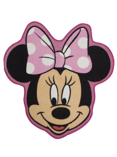 Character World Disney Minnie Mouse Makeover Shaped Rug, Multi-Color