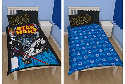 Character World Official Disney Star Wars Sith Single Panel Reversible Cotton Mix Duvet Cover Quilt SWSSD2