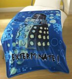 Characters 4 Kids Doctor Who Upgrade Fleece Blanket - Exterminate Dalek - Large!