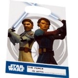 Characters 4 Kids Star Wars The Clone Wars Plastic Party / Goody / Loot Bags - Pack of 8