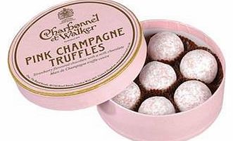 Charbonnel et Walker Pink Marc de Champagne Luxury Chocolate Truffles x 8