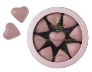 Pink Marc de Champagne truffle hearts - Best