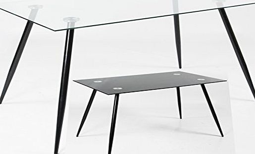 Charles Jacobs Glass Kitchen Lounge Dining Table - Rectangular modern 2017- Range of colours Available (White)