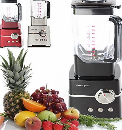 Charles Jacobs High Gloss Commercial BLENDER Powerful 2000W Motor Professional Fruits Mixer, Smoothie, Processor with 2L Jug - 12 Month 5 STAR Warranty (Black)