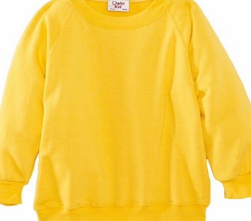 Charles Kirk Coolflow Round Neck Unisex Boys and Girls School Sweatshirt Yellow C40 IN