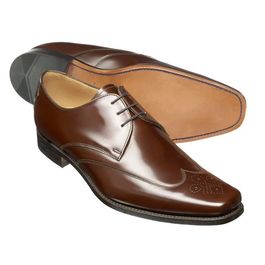 Brown Trinity Full Brogue Derby Shoes