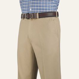 Camel Flat Front Chinos