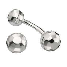 Sterling Silver Facetted Ball Cufflinks
