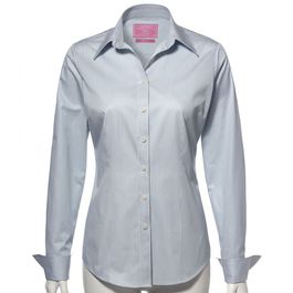 Charles Tyrwhitt Teal Fine Stripe Tailored Business Shirt