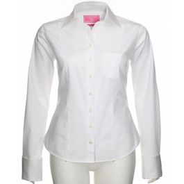 Charles Tyrwhitt White Stretch Double Cuff Contemporary Shirt