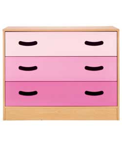 Charlie 3 Drawer Chest - Pink