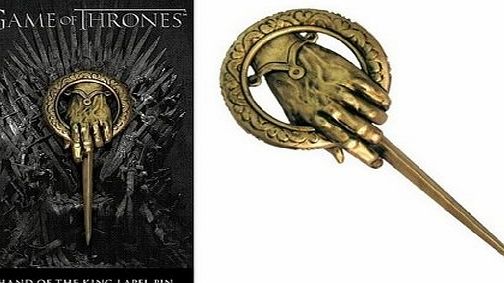 Game of Thrones Song of Fire and Ice Replica Hand of The King Bronze Lapel Pin Brooch Presentation Pack