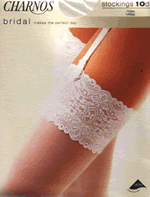 Charnos Bridal Lace Top Stockings- Small- Ivory