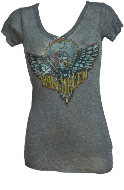 Ladies Vintage Van Halen V-Neck Tour T-Shirt from Chaser LA
